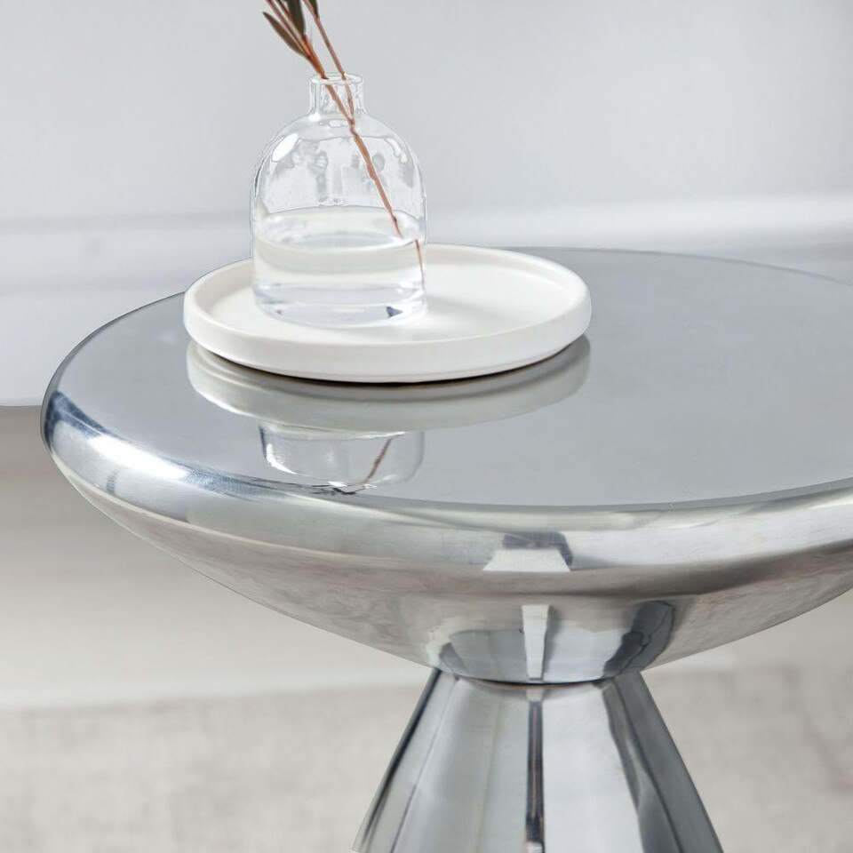Cosmo Side Table Silver west elm United Kingdom